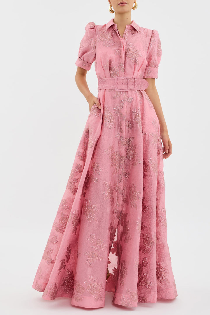 Aria | Women's Floral Short Puff Sleeve Dress