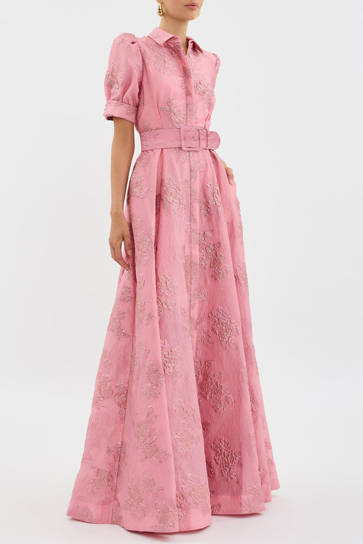 Aria | Women's Floral Short Puff Sleeve Dress