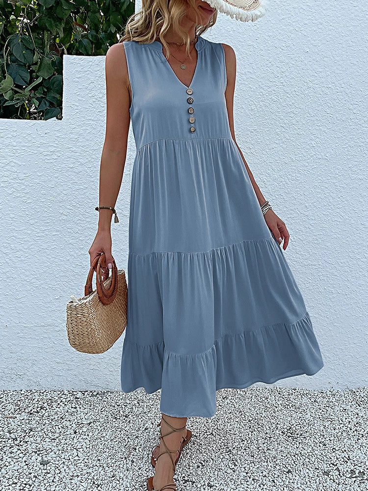 Abigail | Women's Relaxed Elegant Summer Midi Dress