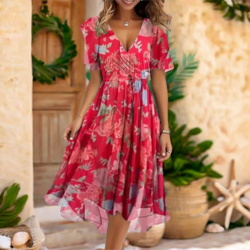 Annegret | Women's Casual V-Neck Dress