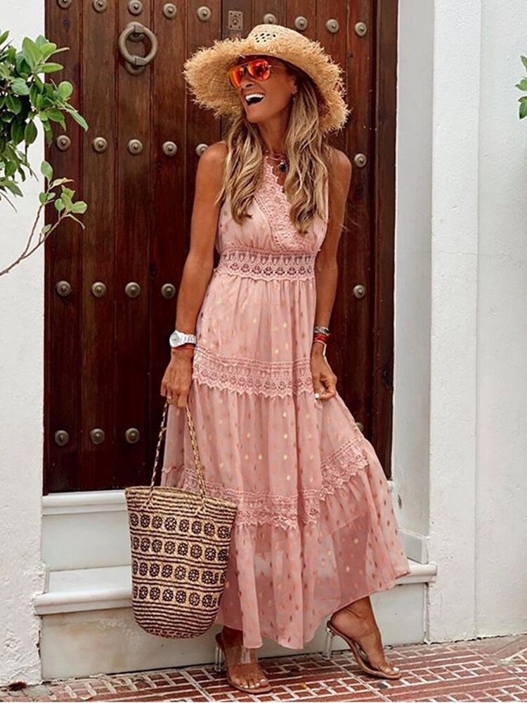 Joanna | Women's Boho Maxi Dress