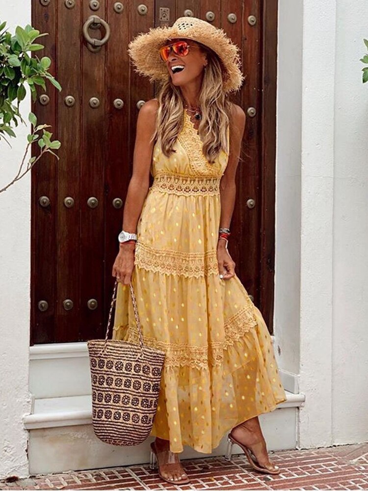 Joanna | Women's Boho Maxi Dress