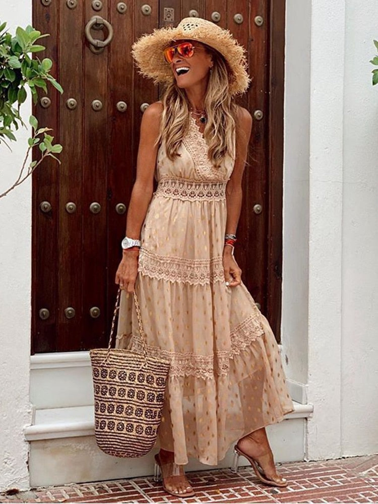 Joanna | Women's Boho Maxi Dress