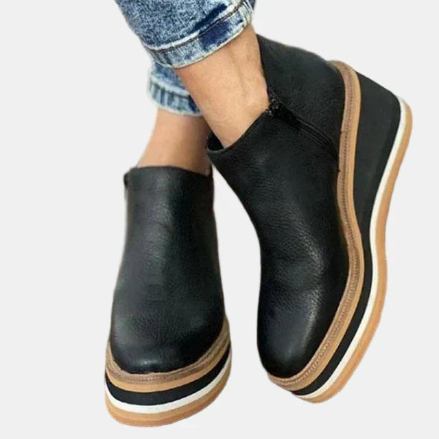 Brooklyn | Women's Cushioned Slip-On Elegant Heeled Ankle Boots