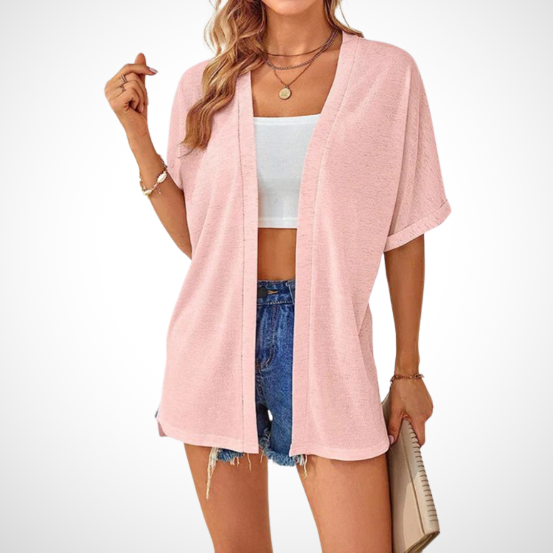 Appolline | Women's Relaxed Stylish Flowy Short Sleeve Cardigan
