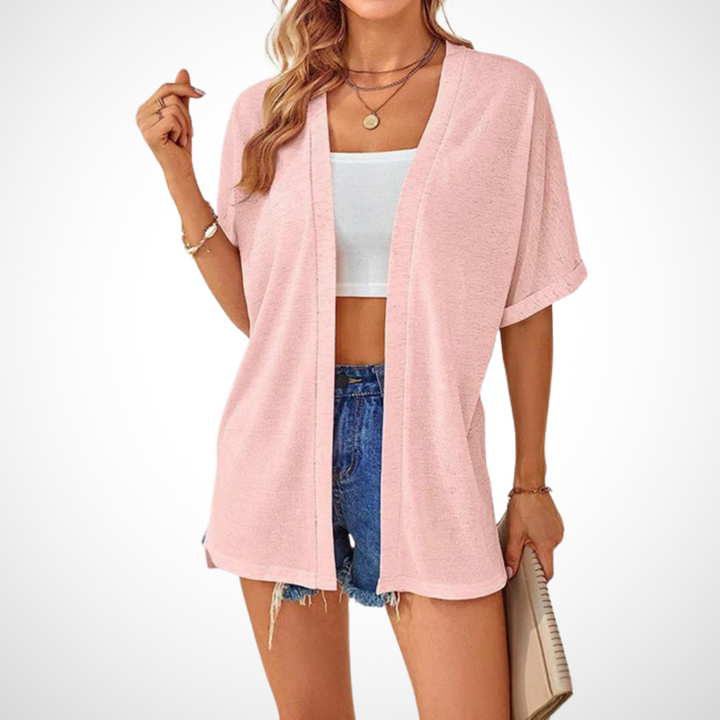 Appolline | Women's Relaxed Stylish Flowy Short Sleeve Cardigan