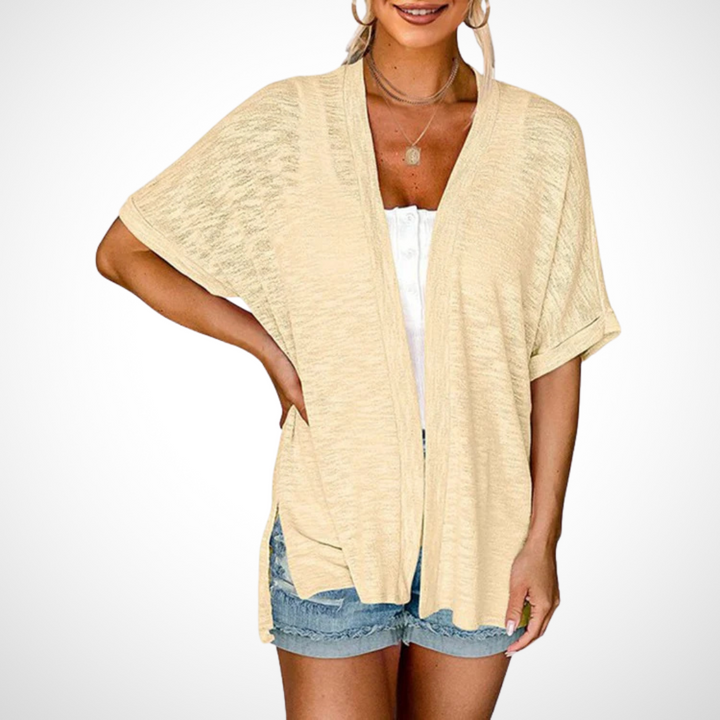 Appolline | Women's Relaxed Stylish Flowy Short Sleeve Cardigan