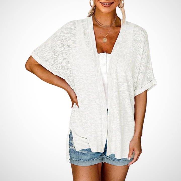Appolline | Women's Relaxed Stylish Flowy Short Sleeve Cardigan