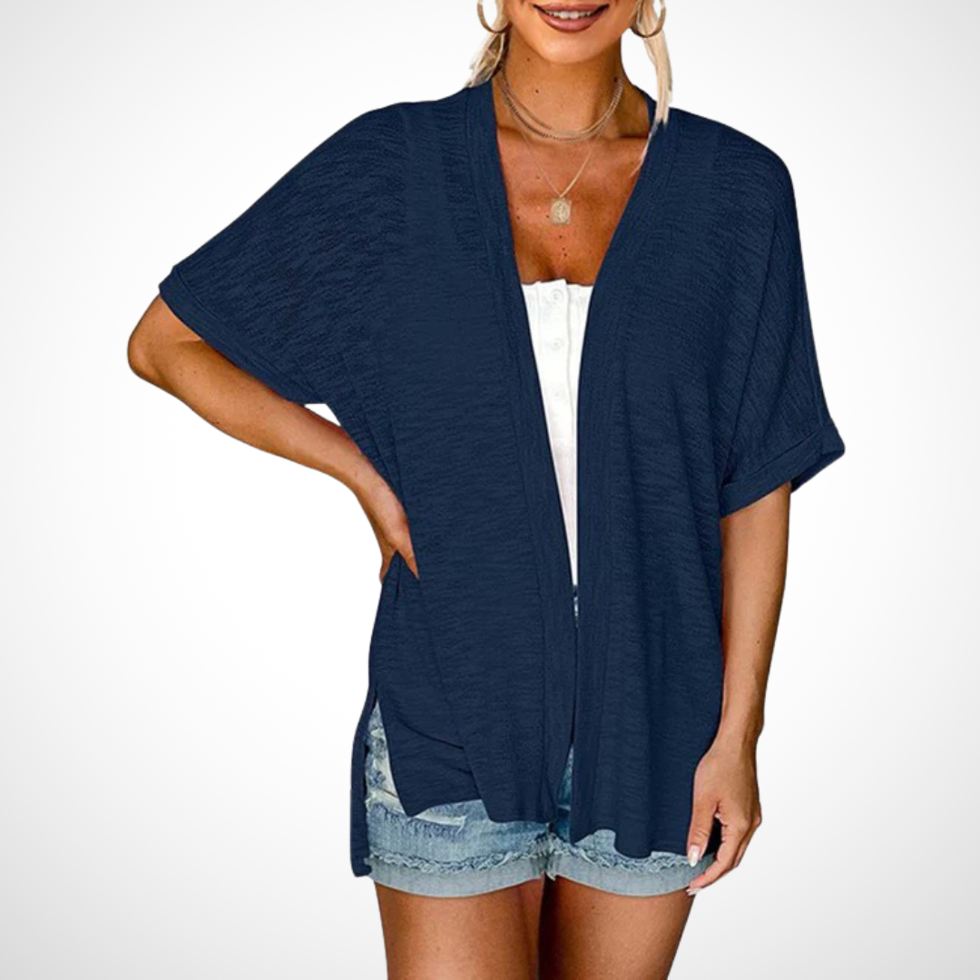 Appolline | Women's Relaxed Stylish Flowy Short Sleeve Cardigan