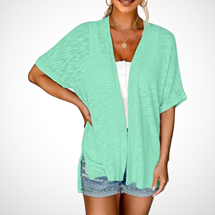 Appolline | Women's Relaxed Stylish Flowy Short Sleeve Cardigan
