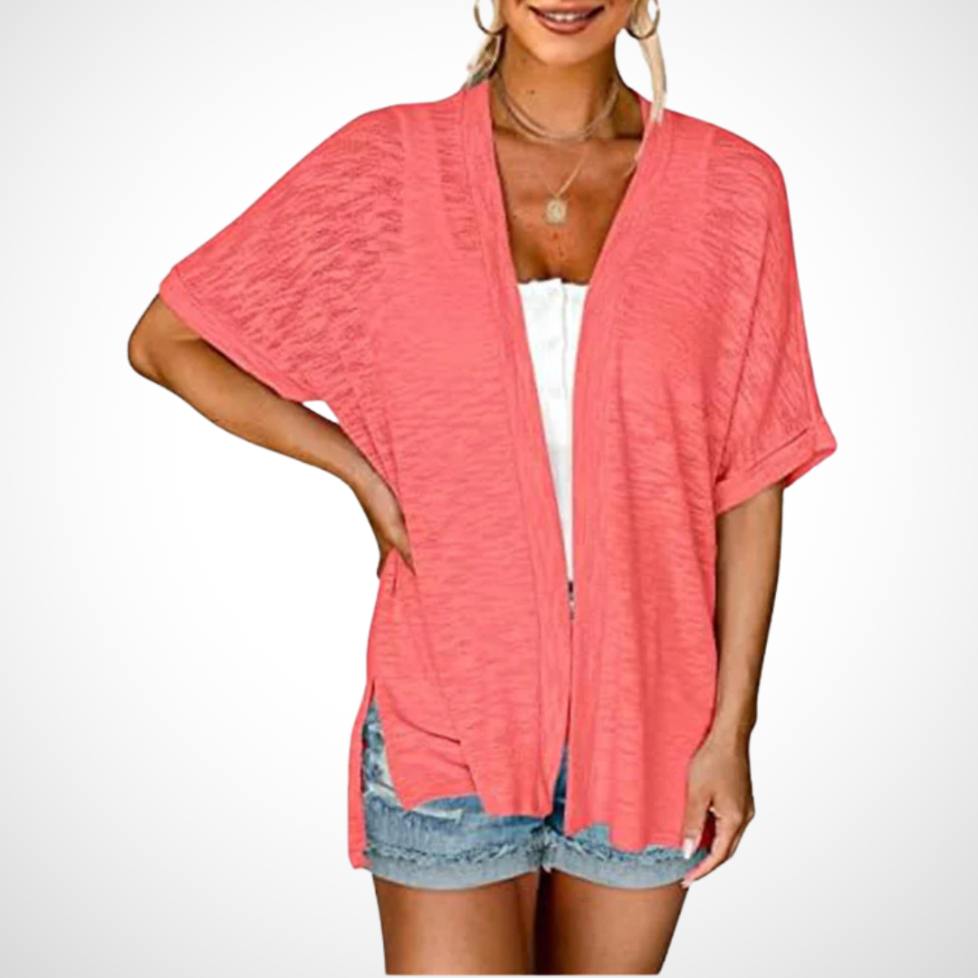 Appolline | Women's Relaxed Stylish Flowy Short Sleeve Cardigan