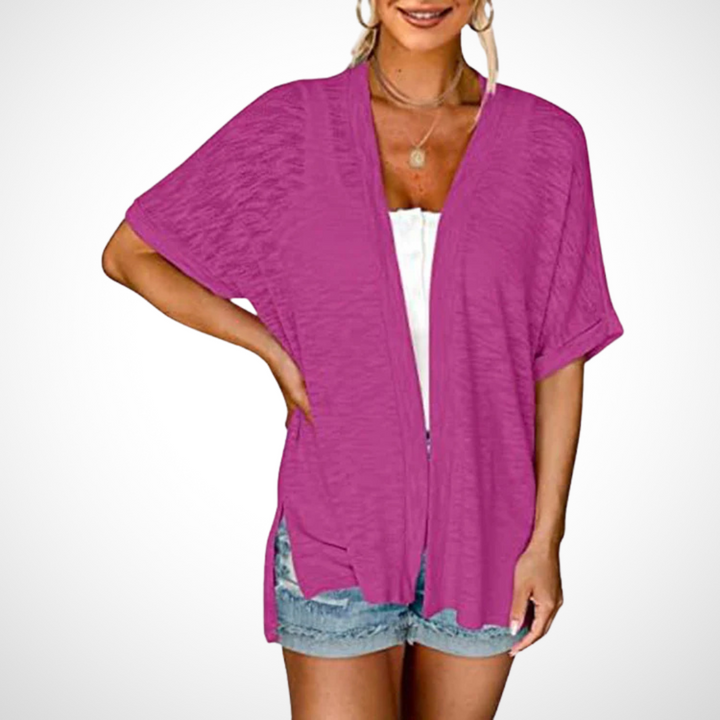 Appolline | Women's Relaxed Stylish Flowy Short Sleeve Cardigan