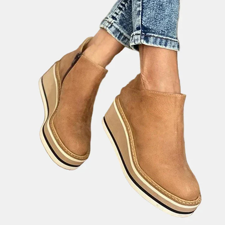 Brooklyn | Women's Cushioned Slip-On Elegant Heeled Ankle Boots