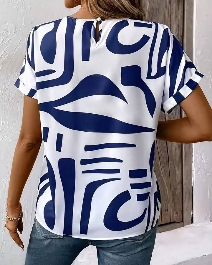 Carina | Women's Longline Chic Summer Blouse for a Trendy Look
