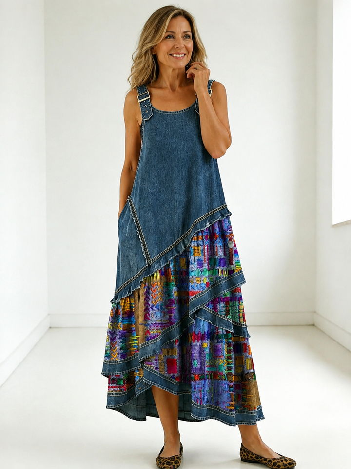Aria | Women's Creative Patchwork Maxi Gown