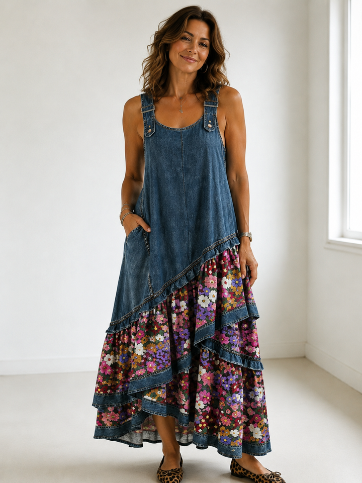 Aria | Women's Creative Patchwork Maxi Gown