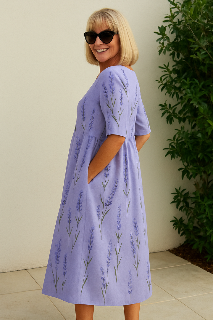 Eliza | Women's Relaxed Casual Midi Dress, Seamless Style, Daily Comfort