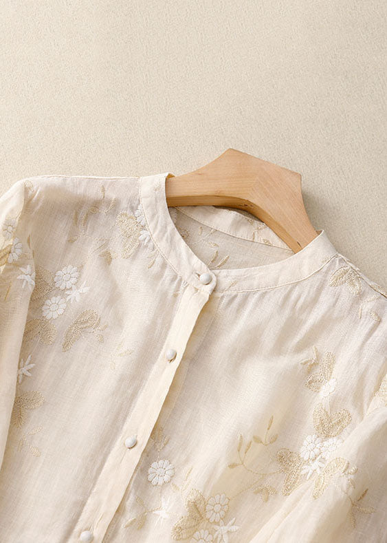 Kourtney | Women's Relaxed Chic Blouse with Embroidered Accents