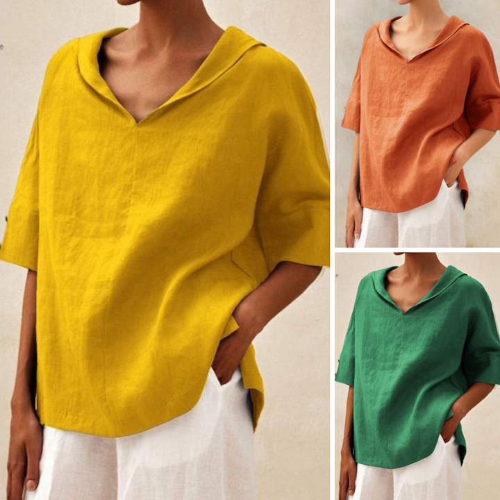 Lhinee | Women's Longline Casual Loose-Fit Blouse
