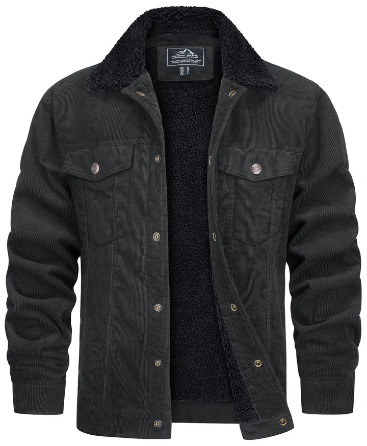 Vasco Men's Winter Jacket with Pockets and Round Neck