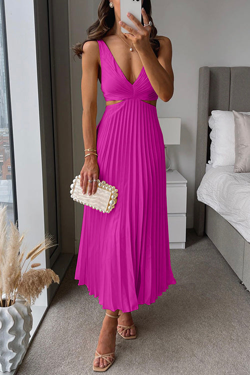 Elsa | Women's Elegant Pleated Maxi Dress