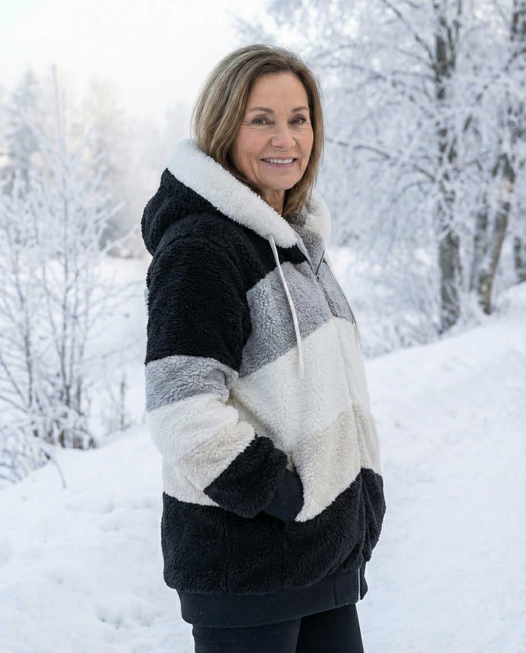 Beverley | Colorblock Plush Jacket