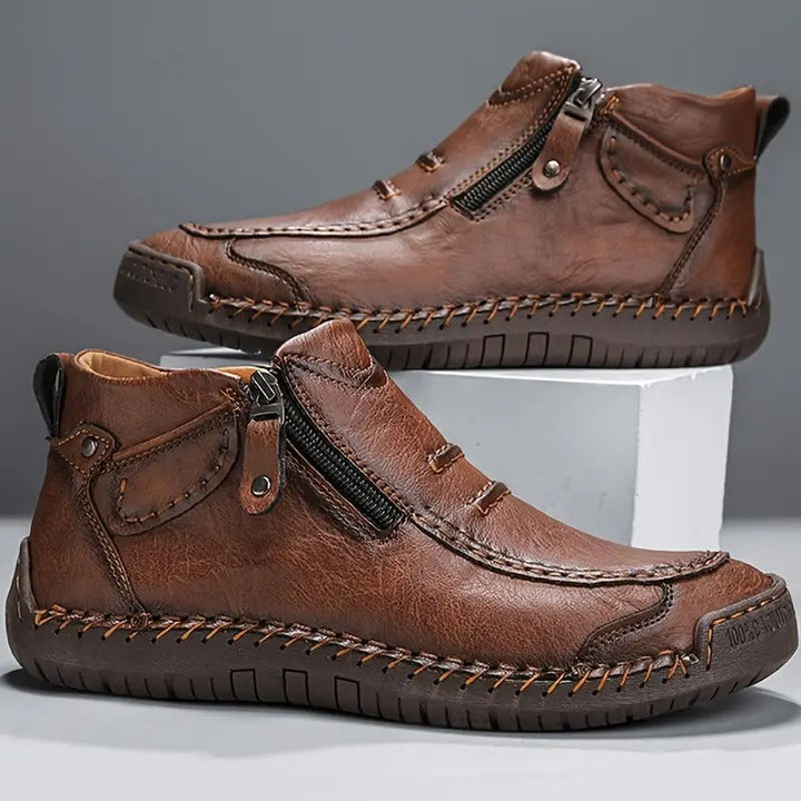 Adrian | Men's Cushioned Zip Comfortable Shoes