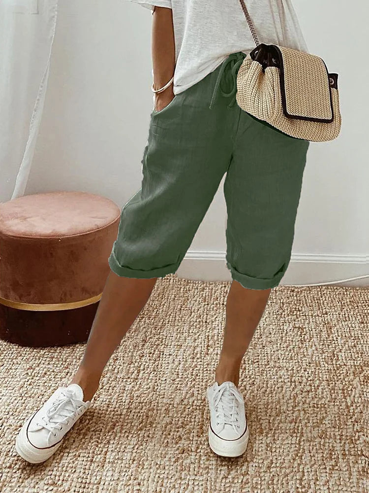 Eva | Relaxed, Women's Trousers with Pockets and Drawstring
