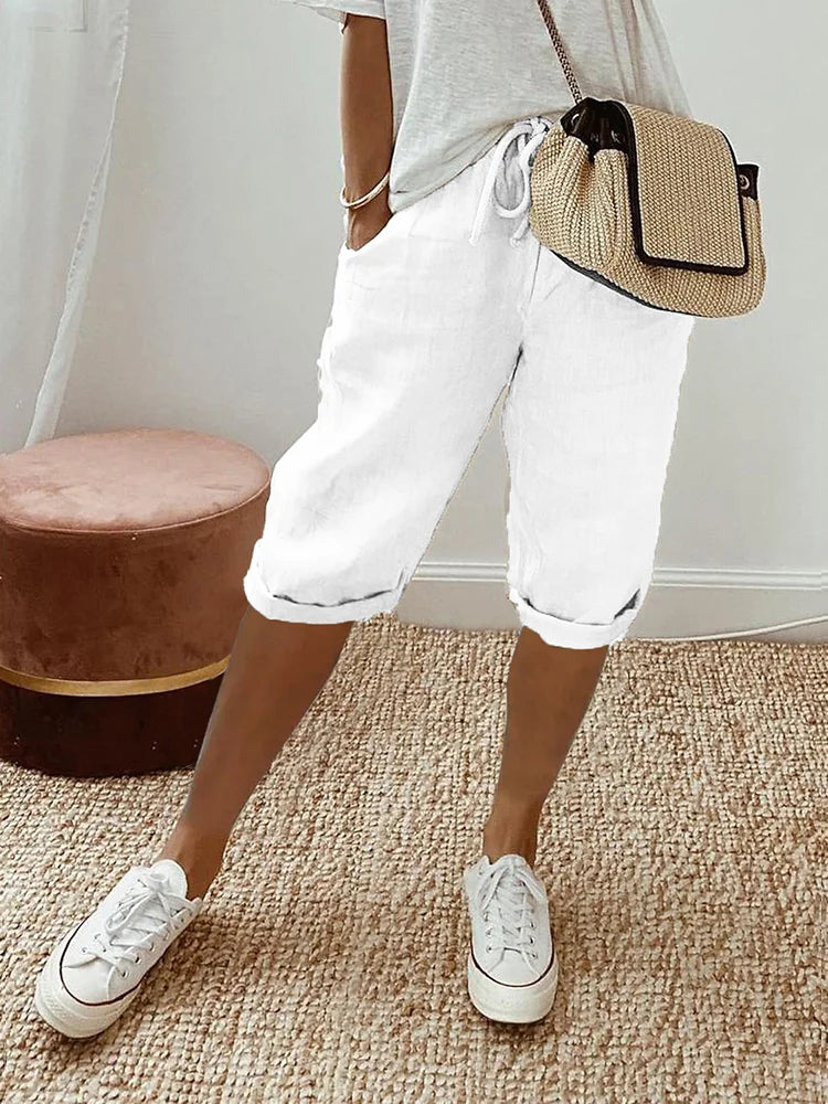 Eva | Relaxed, Women's Trousers with Pockets and Drawstring