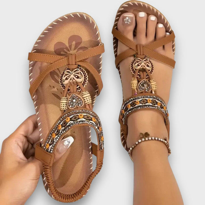 Arlena | Women's Cushioned Open-Toe Bohemian Sandals with Orthopedic Support