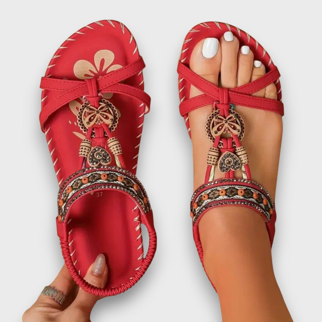Arlena | Women's Cushioned Open-Toe Bohemian Sandals with Orthopedic Support