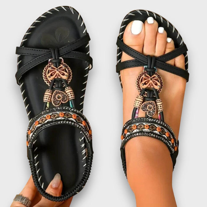 Arlena | Women's Cushioned Open-Toe Bohemian Sandals with Orthopedic Support