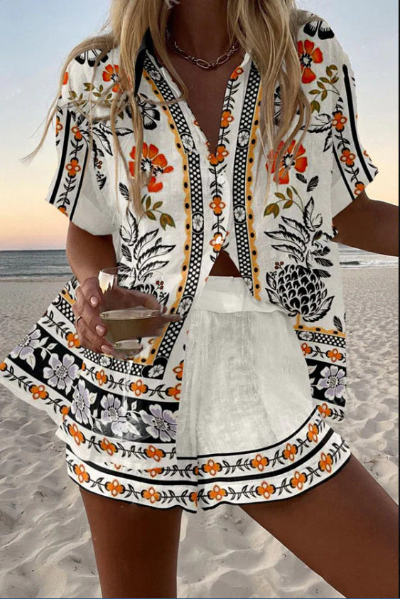 Irella | Women's Relaxed Short set with floral print