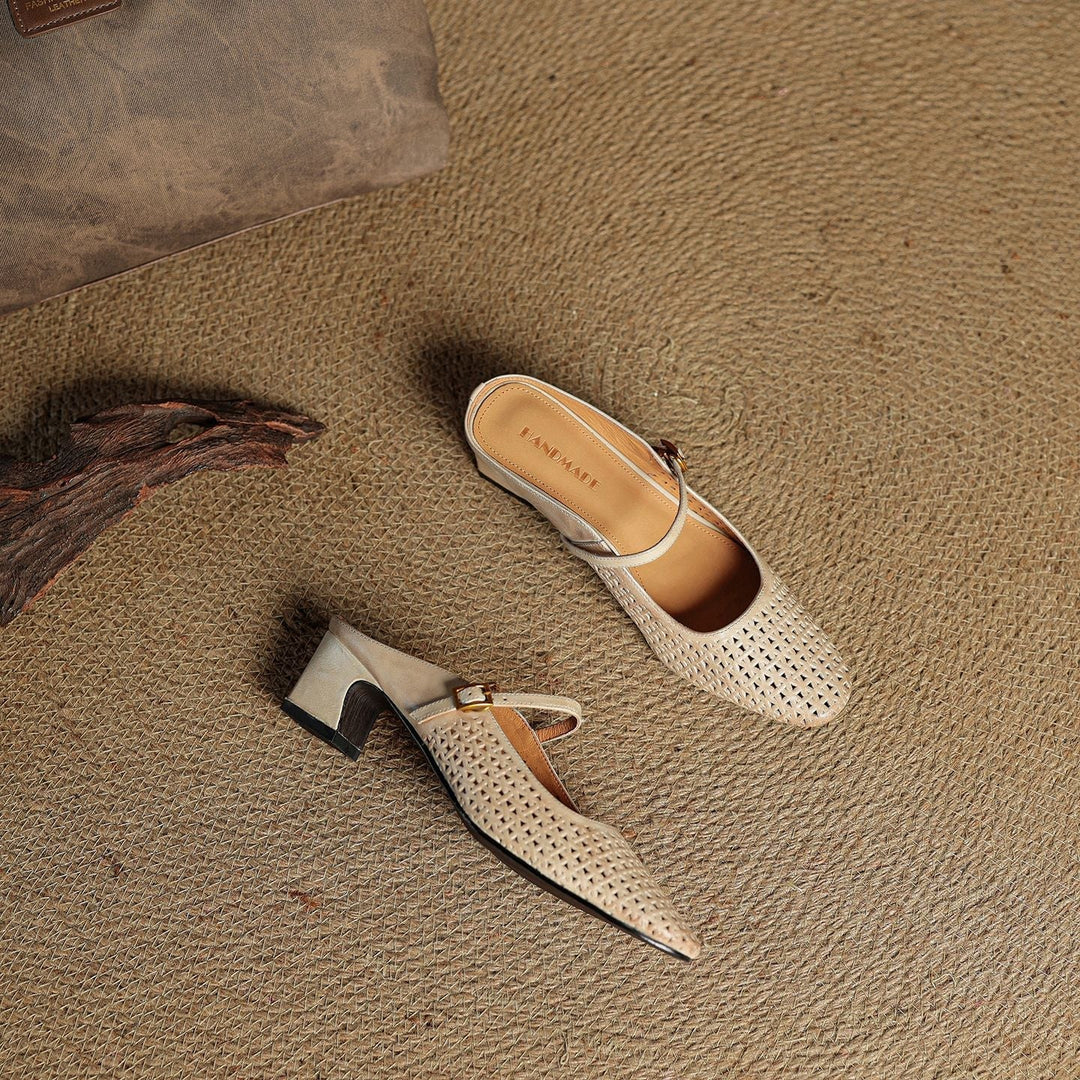 Arlen | Genuine Leather Mary Jane Mules