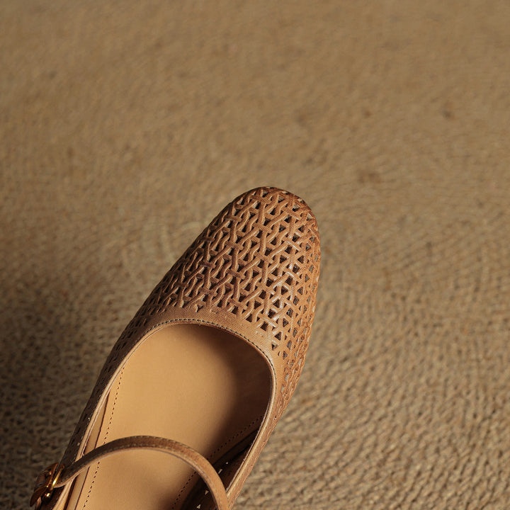 Arlen | Genuine Leather Mary Jane Mules