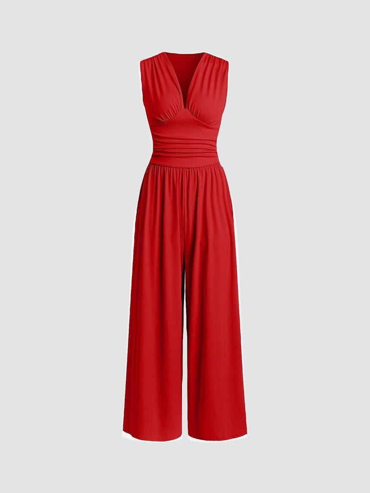 Charity | Women's Chic Sleeveless Wide-Leg Jumpsuit