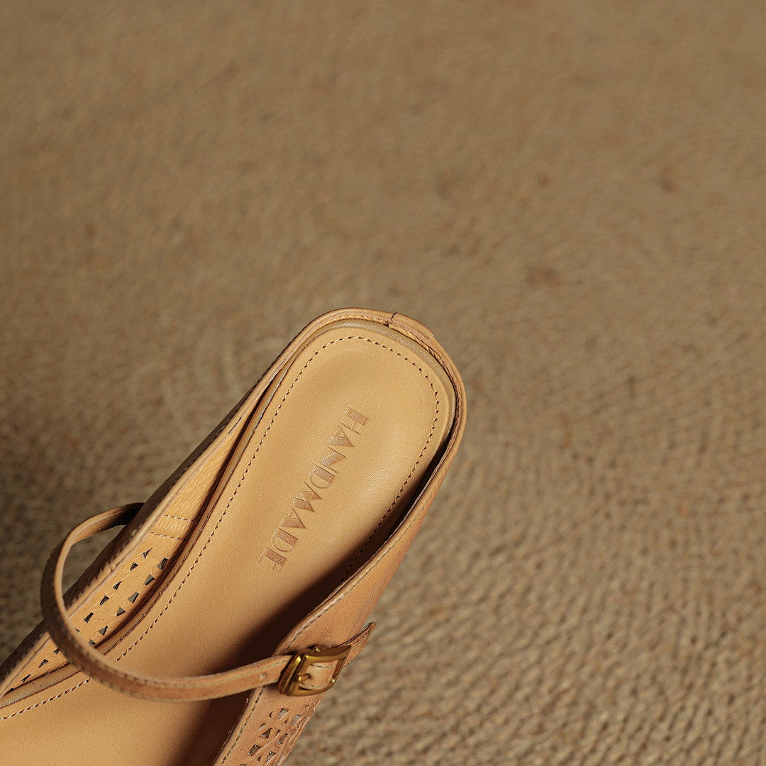 Arlen | Genuine Leather Mary Jane Mules