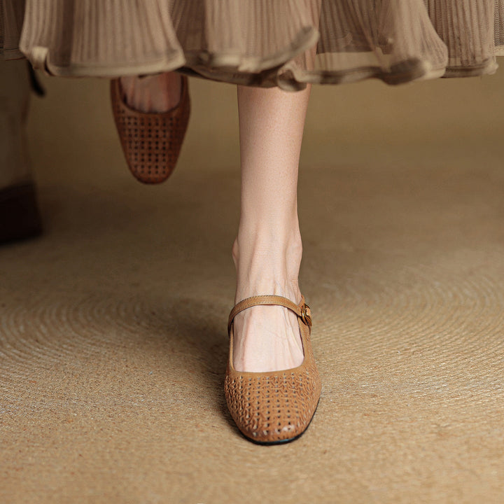 Arlen | Genuine Leather Mary Jane Mules
