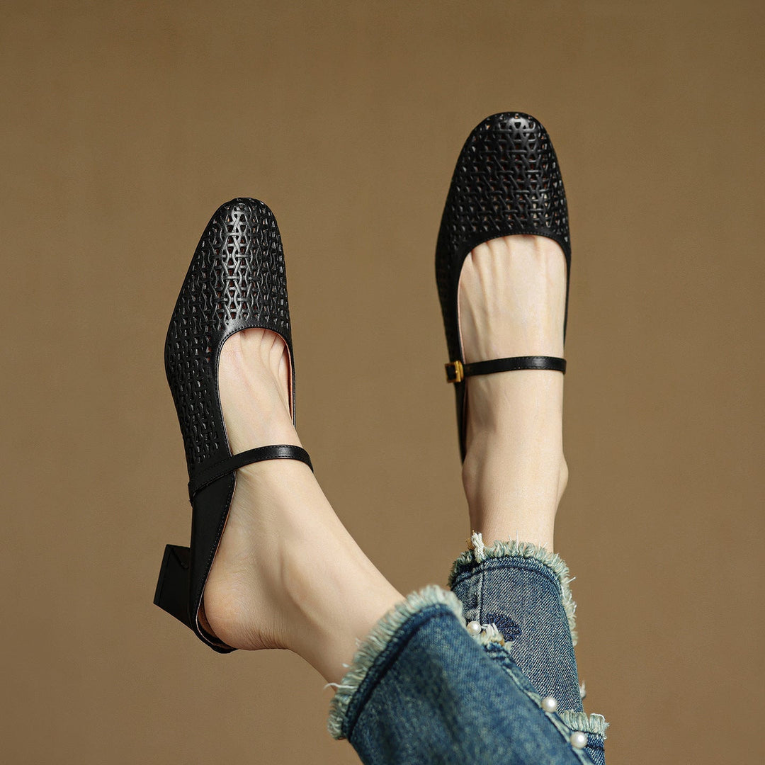 Arlen | Genuine Leather Mary Jane Mules