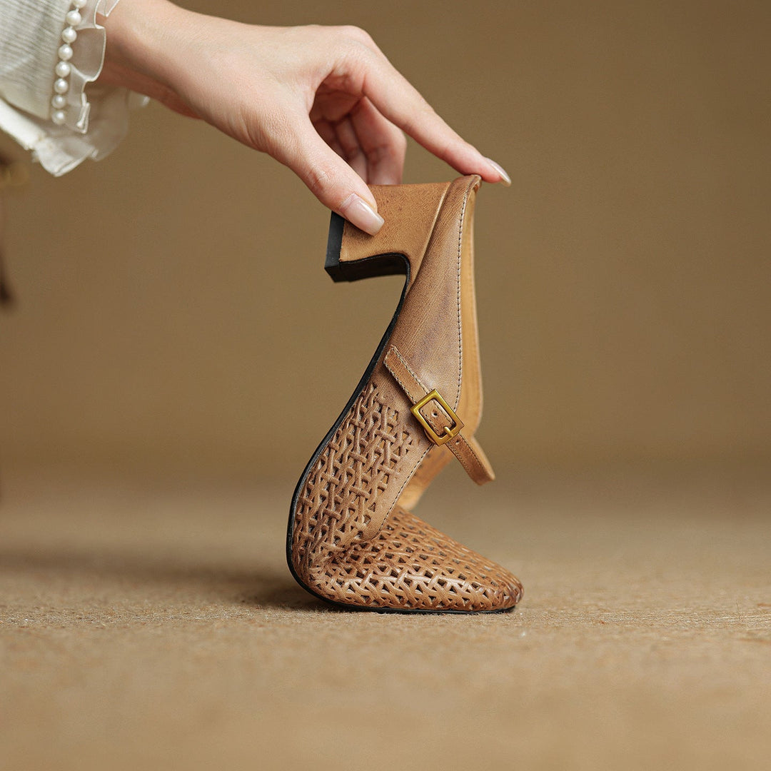 Arlen | Genuine Leather Mary Jane Mules