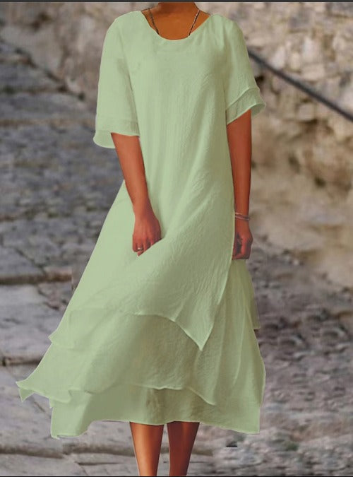 Hermine | Women's Elegant Layered Midi Dress