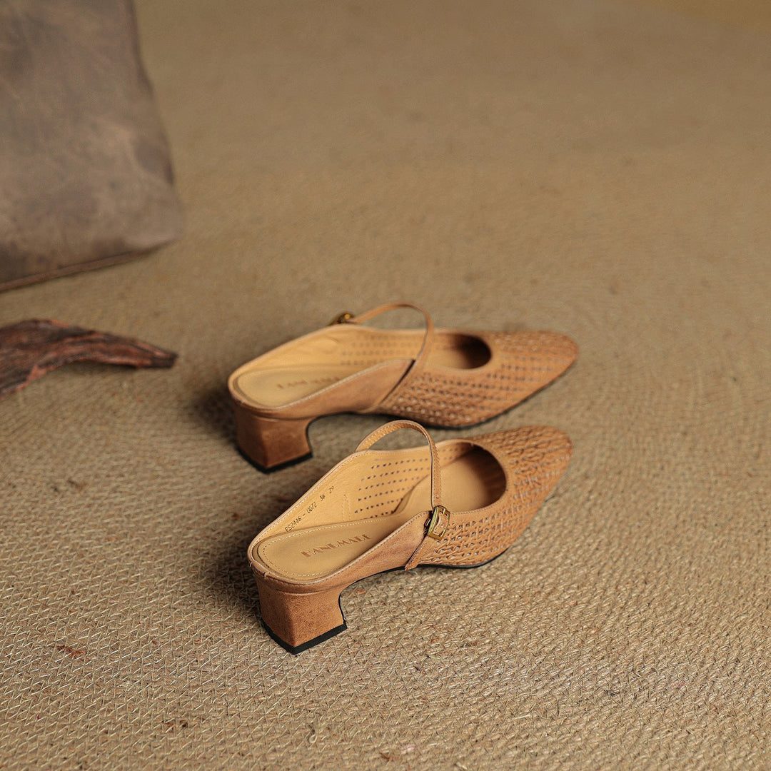 Arlen | Genuine Leather Mary Jane Mules