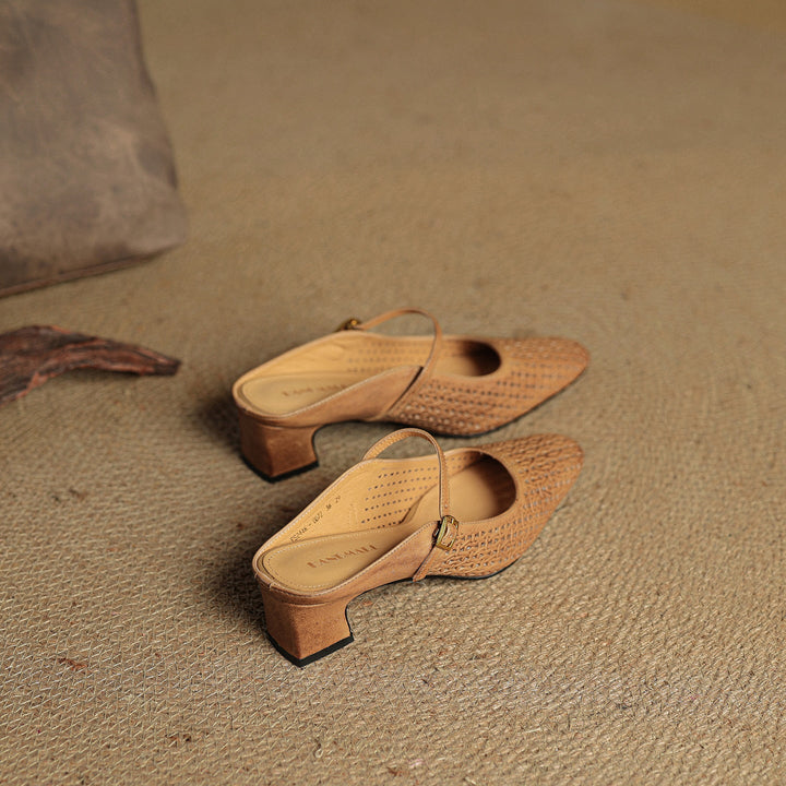 Arlen | Genuine Leather Mary Jane Mules