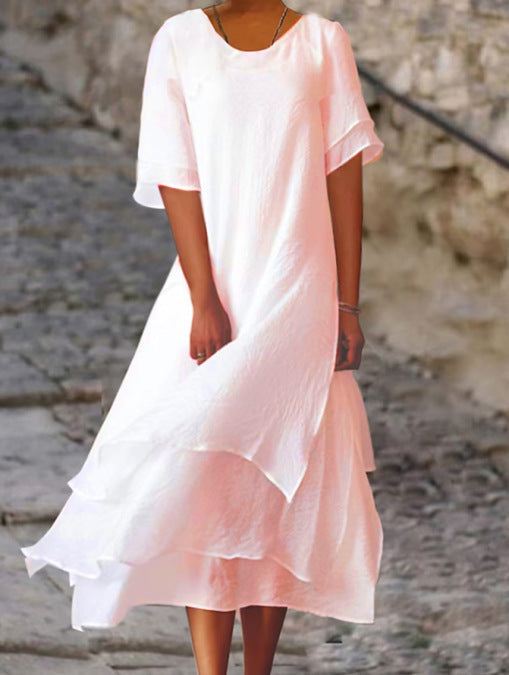 Hermine | Women's Elegant Layered Midi Dress