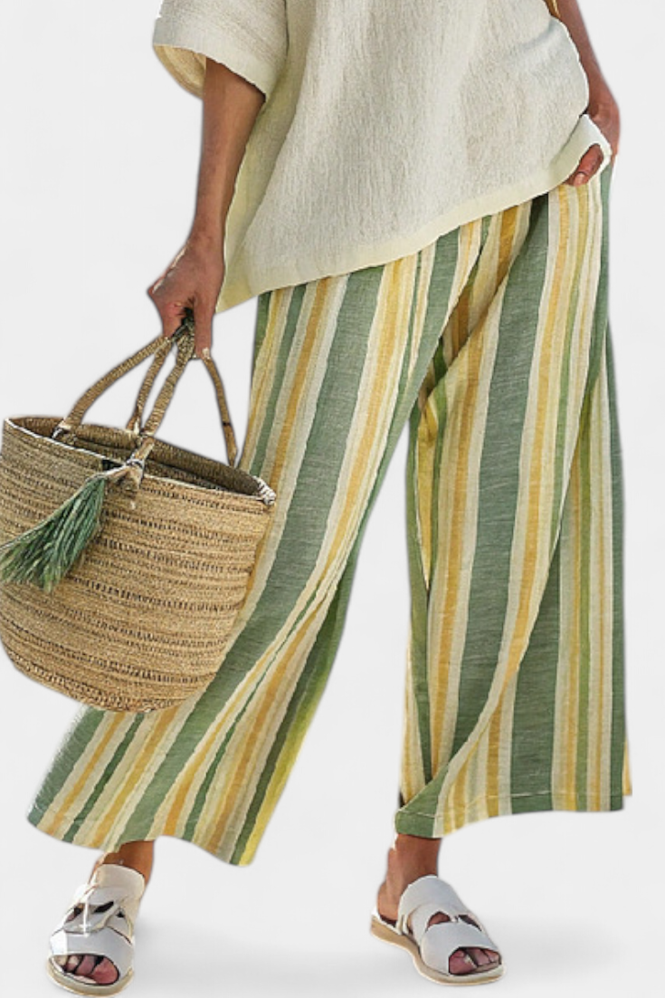 Caterina | Women's Relaxed sophisticated top and striped trousers