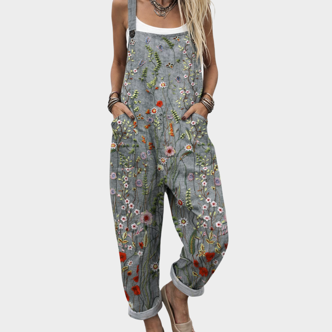 Women's Comfortable Printed Dungarees