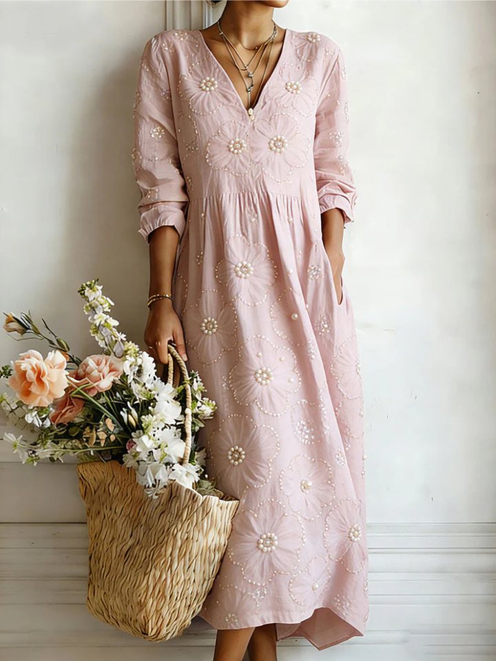 Beverly | Women's Floral Pattern Midi Dress