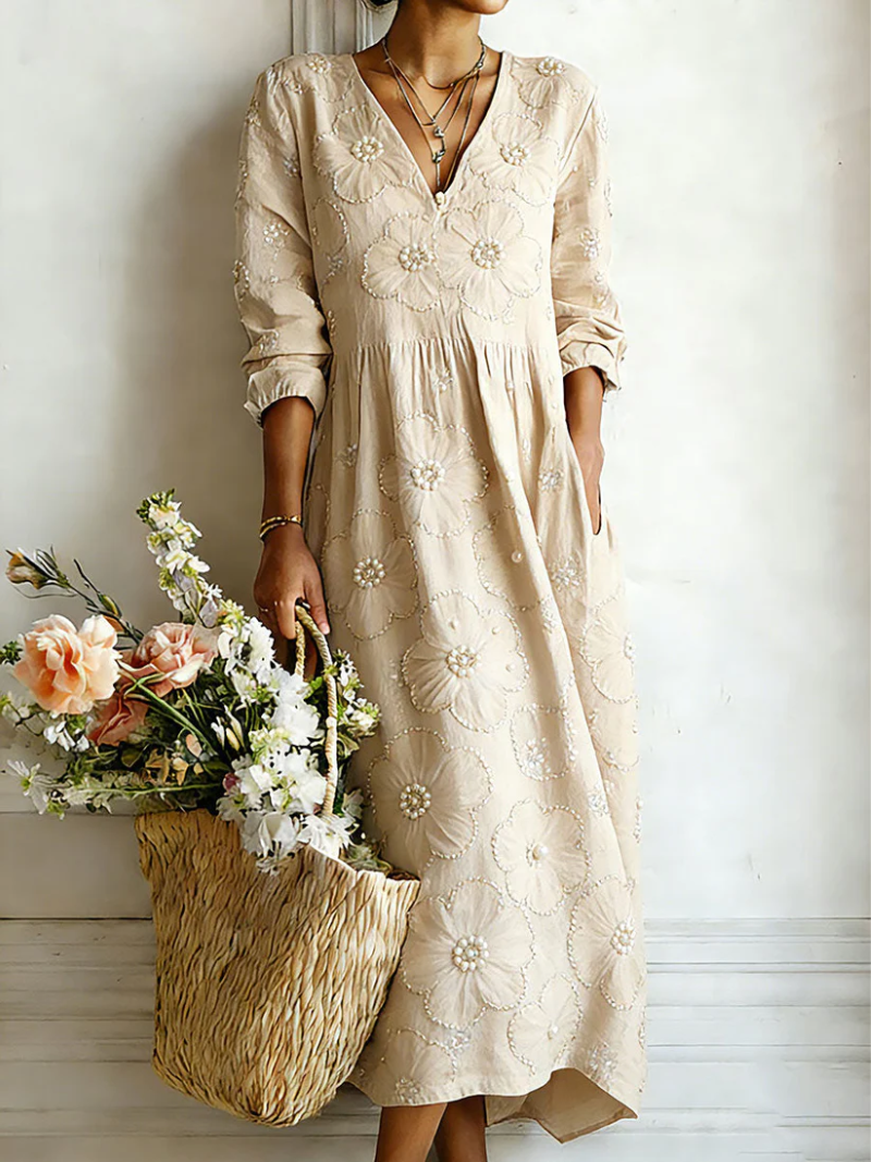Beverly | Women's Floral Pattern Midi Dress