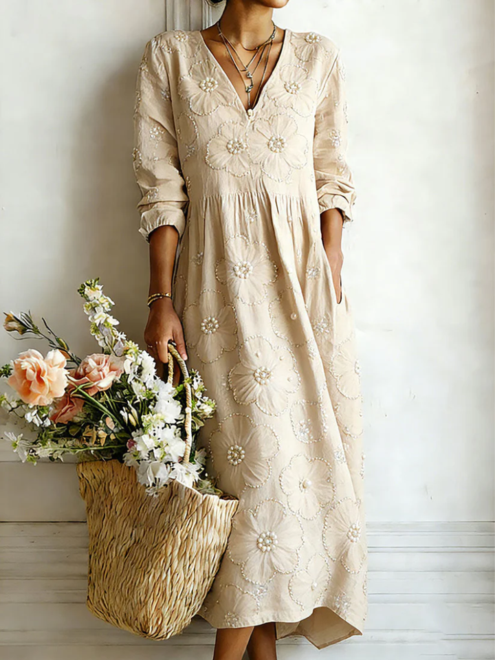 Beverly | Women's Floral Pattern Midi Dress