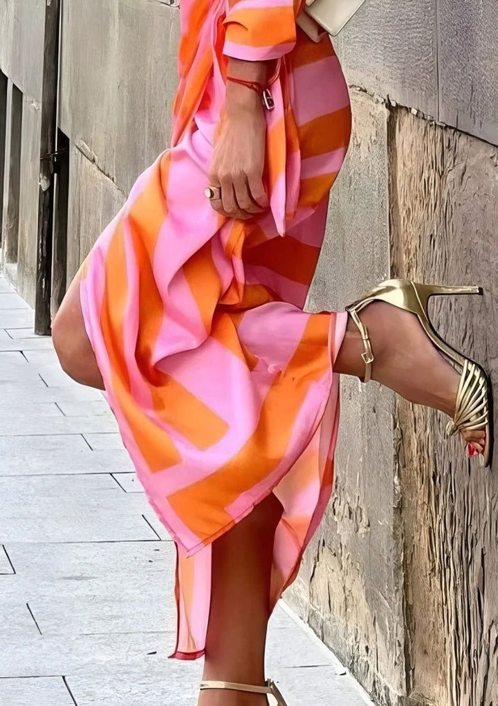 Amalia | Women's Timeless Printed Wrap Maxi Dress
